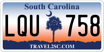 SC license plate LQU758