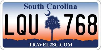 SC license plate LQU768