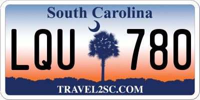 SC license plate LQU780