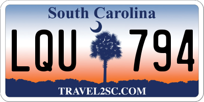 SC license plate LQU794