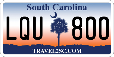 SC license plate LQU800
