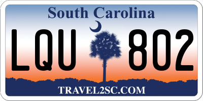 SC license plate LQU802