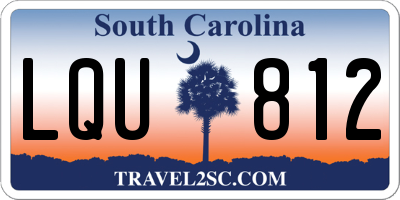 SC license plate LQU812