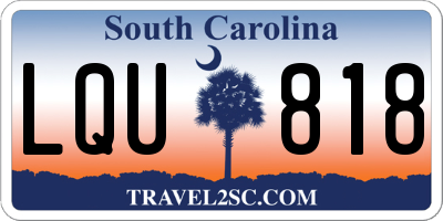 SC license plate LQU818