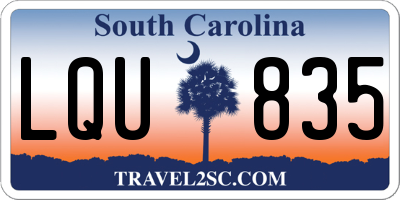 SC license plate LQU835