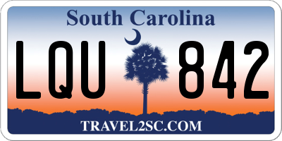 SC license plate LQU842