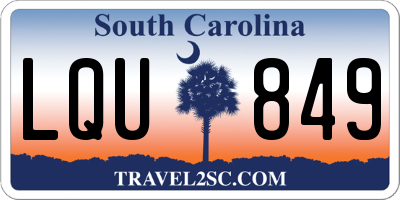SC license plate LQU849