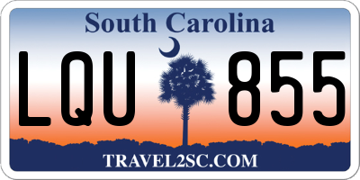 SC license plate LQU855