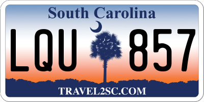 SC license plate LQU857
