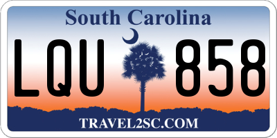 SC license plate LQU858