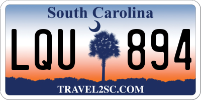 SC license plate LQU894
