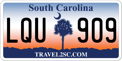 SC license plate LQU909