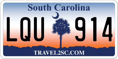 SC license plate LQU914