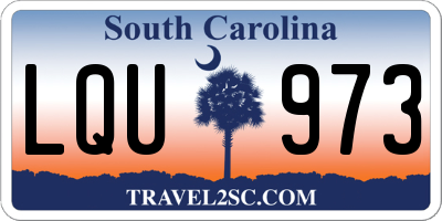 SC license plate LQU973