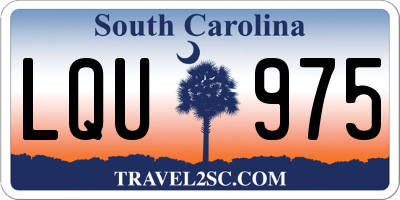 SC license plate LQU975