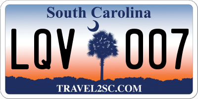 SC license plate LQV007