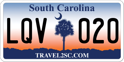 SC license plate LQV020