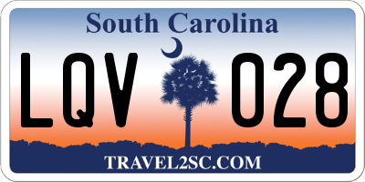 SC license plate LQV028