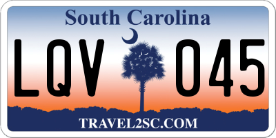 SC license plate LQV045