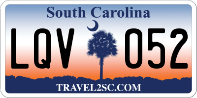 SC license plate LQV052
