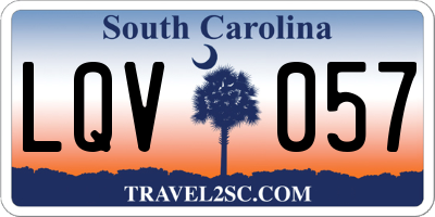 SC license plate LQV057