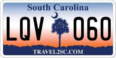 SC license plate LQV060