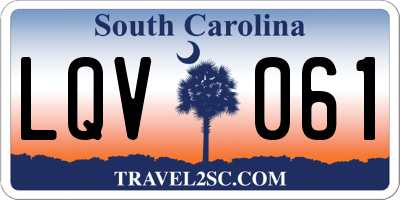 SC license plate LQV061