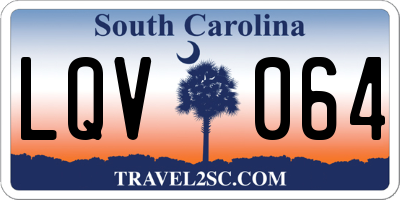 SC license plate LQV064