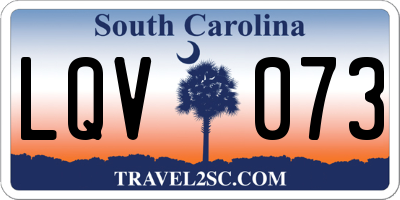 SC license plate LQV073