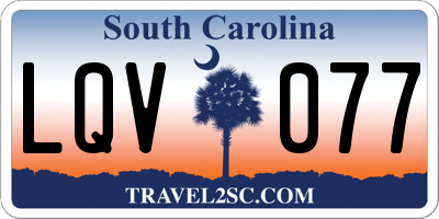 SC license plate LQV077