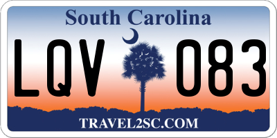 SC license plate LQV083