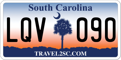 SC license plate LQV090