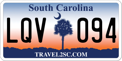 SC license plate LQV094