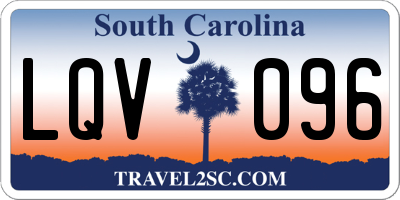 SC license plate LQV096