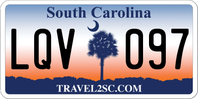 SC license plate LQV097