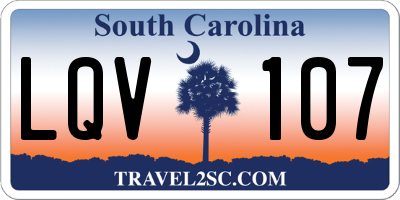 SC license plate LQV107
