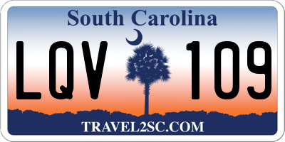 SC license plate LQV109