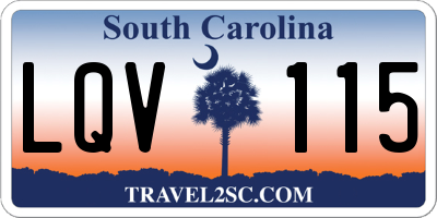 SC license plate LQV115
