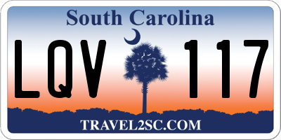 SC license plate LQV117