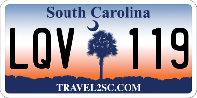 SC license plate LQV119