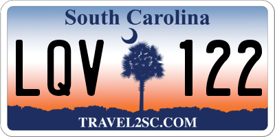 SC license plate LQV122