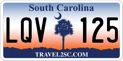 SC license plate LQV125