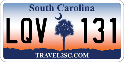 SC license plate LQV131