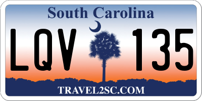 SC license plate LQV135