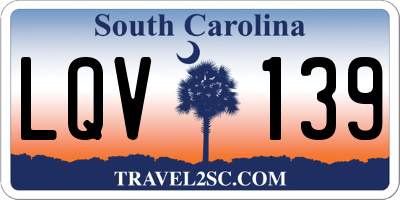 SC license plate LQV139