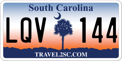 SC license plate LQV144