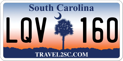 SC license plate LQV160
