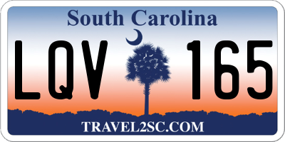 SC license plate LQV165