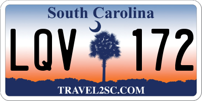 SC license plate LQV172
