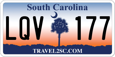 SC license plate LQV177